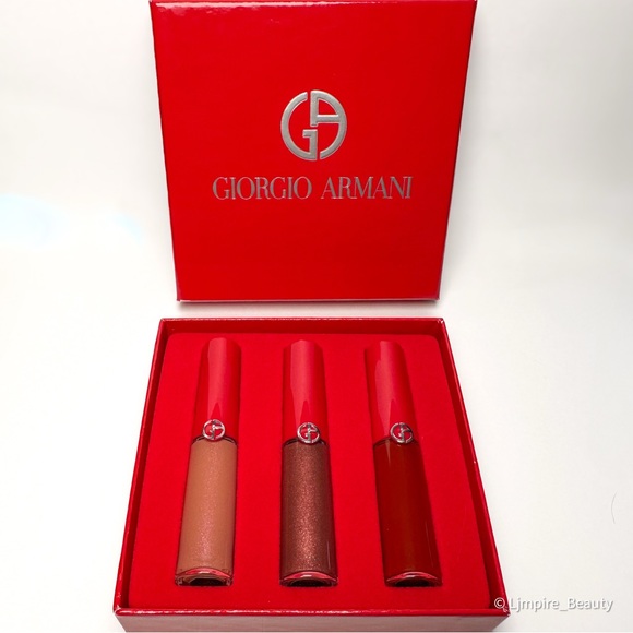 🆕 GIORGIO ARMANI Mini (3.5 mL) Lip Maestro Liquid Lipstick Set 532, 109, 405 NIB - Picture 1 of 14